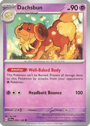 Dachsbun 099- SV01 Scarlet & Violet Base Set Reverse Holofoil
