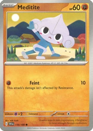 Meditite 110/198  - Reverse Holofoil SV01 Scarlet & Violet Base Set - Common