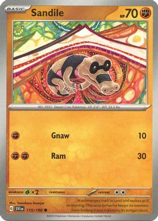 Sandile 115/198 - SV01 Scarlet & Violet Base Set Reverse Holofoil