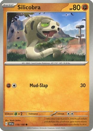 Silicobra 119- SV01 Scarlet & Violet Base Set Reverse Holofoil