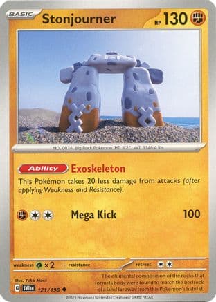 Stonjourner 121- SV01 Scarlet & Violet Base Set Reverse Holofoil