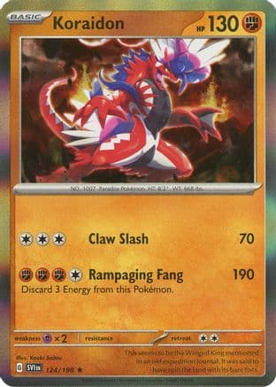 Koraidon 124- SV01 Scarlet & Violet Base Set Reverse Holofoil