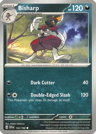 Bisharp 133- SV01 Scarlet & Violet Base Set Reverse Holofoil