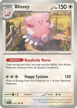 Blissey 145- SV01 Scarlet & Violet Base Set Reverse Holofoil