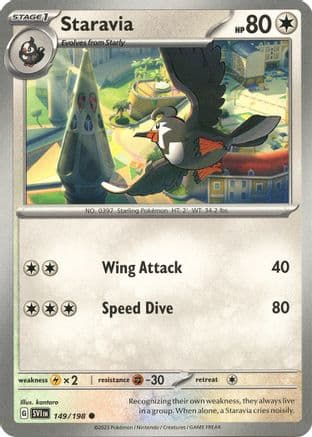 Staravia 149- SV01 Scarlet & Violet Base Set Reverse Holofoil