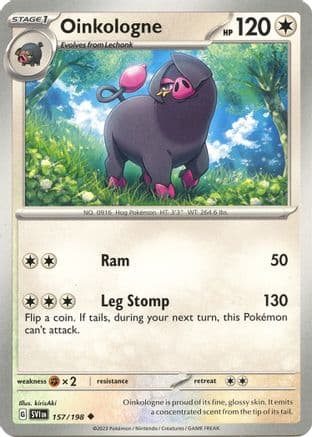 Oinkologne 157  - Reverse Holofoil SV01 Scarlet & Violet Base Set - Uncommon