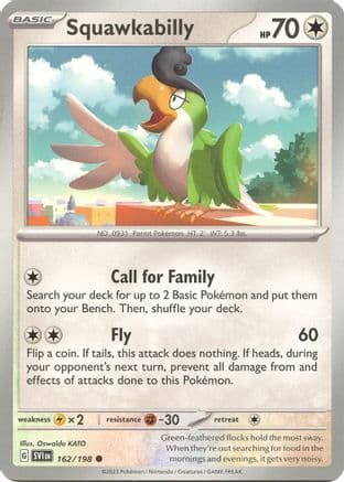 Squawkabilly 162- SV01 Scarlet & Violet Base Set Reverse Holofoil