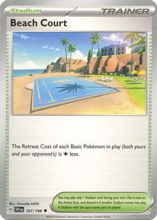 Beach Court 167- SV01 Scarlet & Violet Base Set Reverse Holofoil