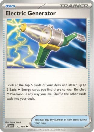 Electric Generator 170- SV01 Scarlet & Violet Base Set Reverse Holofoil