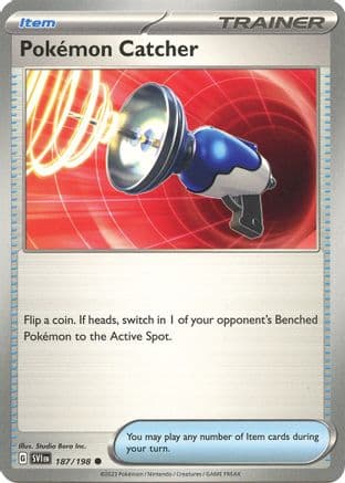 Pokemon Catcher 187- SV01 Scarlet & Violet Base Set Reverse Holofoil