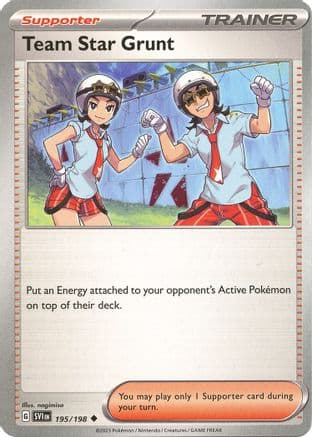 Team Star Grunt 195/198 - SV01 Scarlet & Violet Base Set Reverse Holofoil