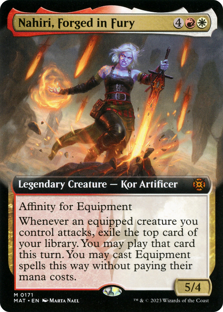Nahiri, Forged in Fury (Extended Art) [March of the Machine: The Aftermath] Foil