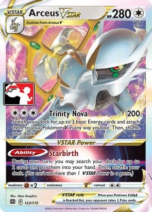 Arceus VSTAR 123- Prize Pack Series Cards Holofoil