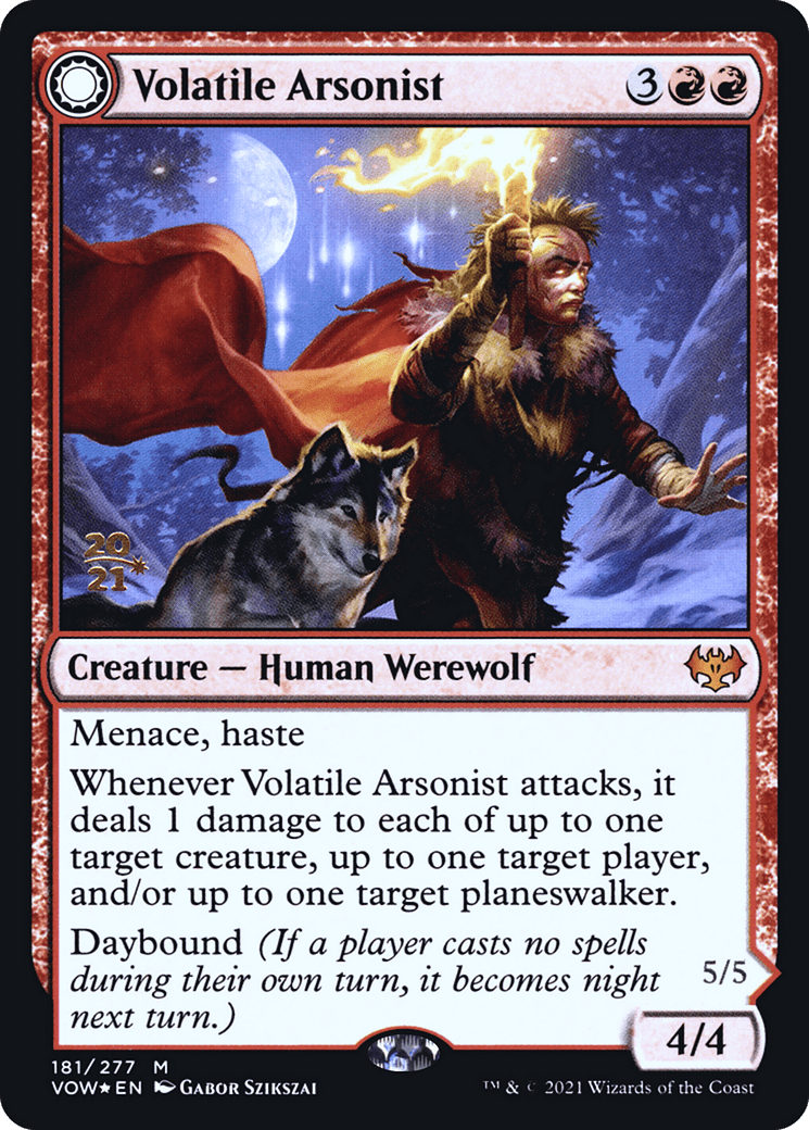Volatile Arsonist // Dire-Strain Anarchist [Innistrad: Crimson Vow Prerelease Promos]