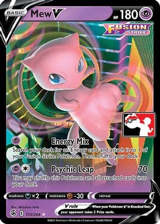 Mew V 113- Prize Pack Series Cards Holofoil