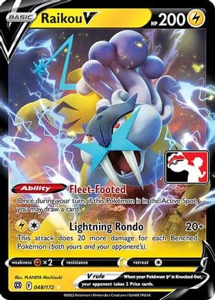Raikou V 48/172 - Prize Pack Series Cards Holofoil