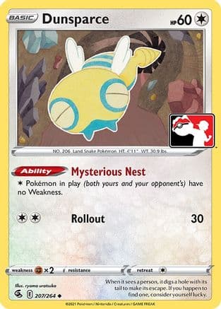 Dunsparce 207- Prize Pack Series Cards