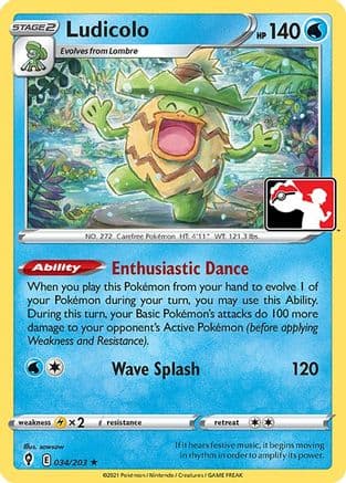 Ludicolo 34- Prize Pack Series Cards