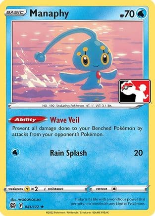 Manaphy 041- Prize Pack Series Cards Holofoil