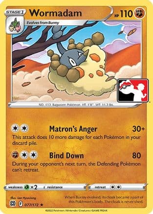Wormadam 77- Prize Pack Series Cards