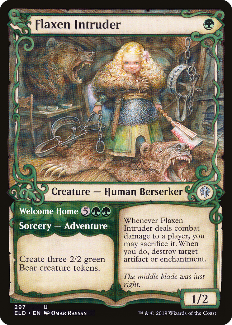 Flaxen Intruder // Welcome Home (Showcase) [Throne of Eldraine] Foil