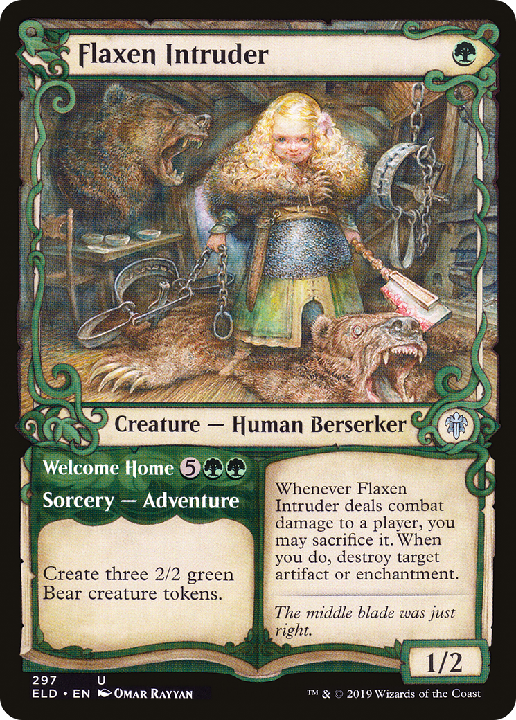 Flaxen Intruder // Welcome Home (Showcase) [Throne of Eldraine] Foil