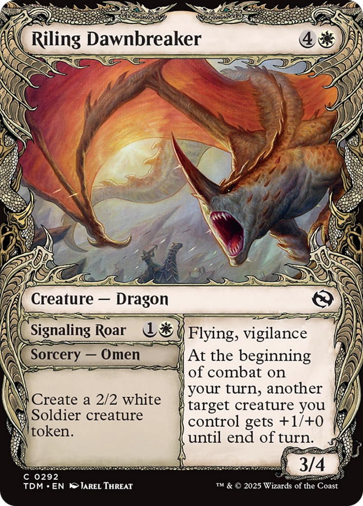 Riling Dawnbreaker (Showcase) (292) [Tarkir: Dragonstorm]  Foil
