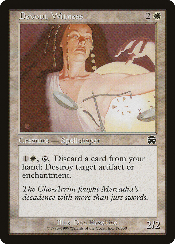 Devout Witness [Mercadian Masques] Foil