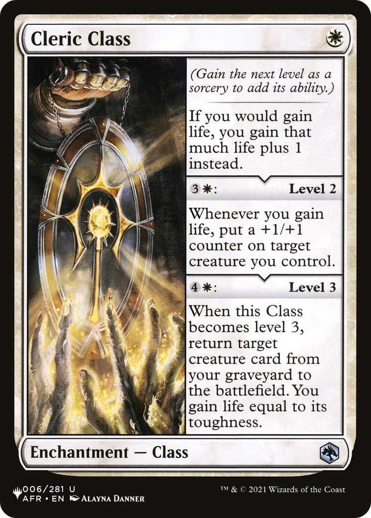 Cleric Class |  (AFR-6) [The List]
