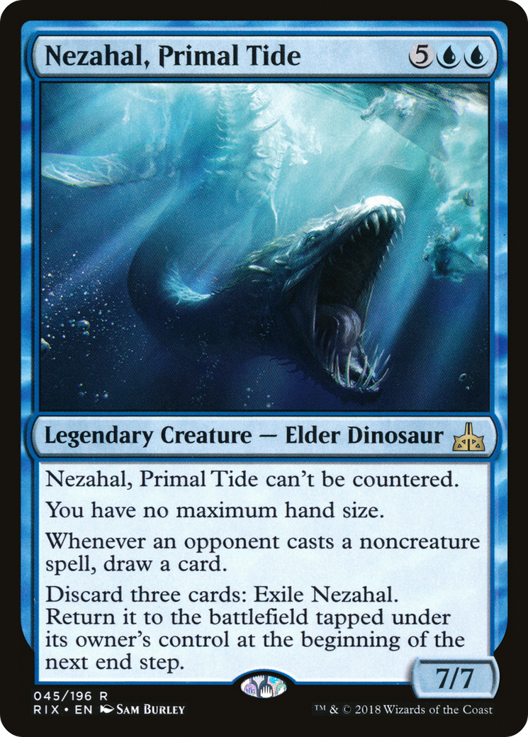 Nezahal, Primal Tide [Rivals of Ixalan] Foil