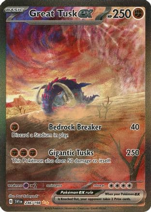 Great Tusk ex 246/198 - SV01 Scarlet & Violet Base Set Holofoil