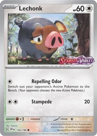 Lechonk (Store Promo) 154/198 - Miscellaneous Cards & Products Reverse Holofoil