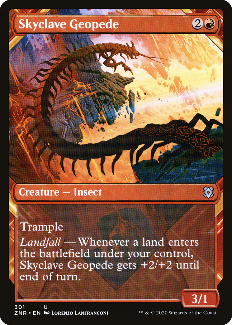Skyclave Geopede (Showcase) [Zendikar Rising] Foil