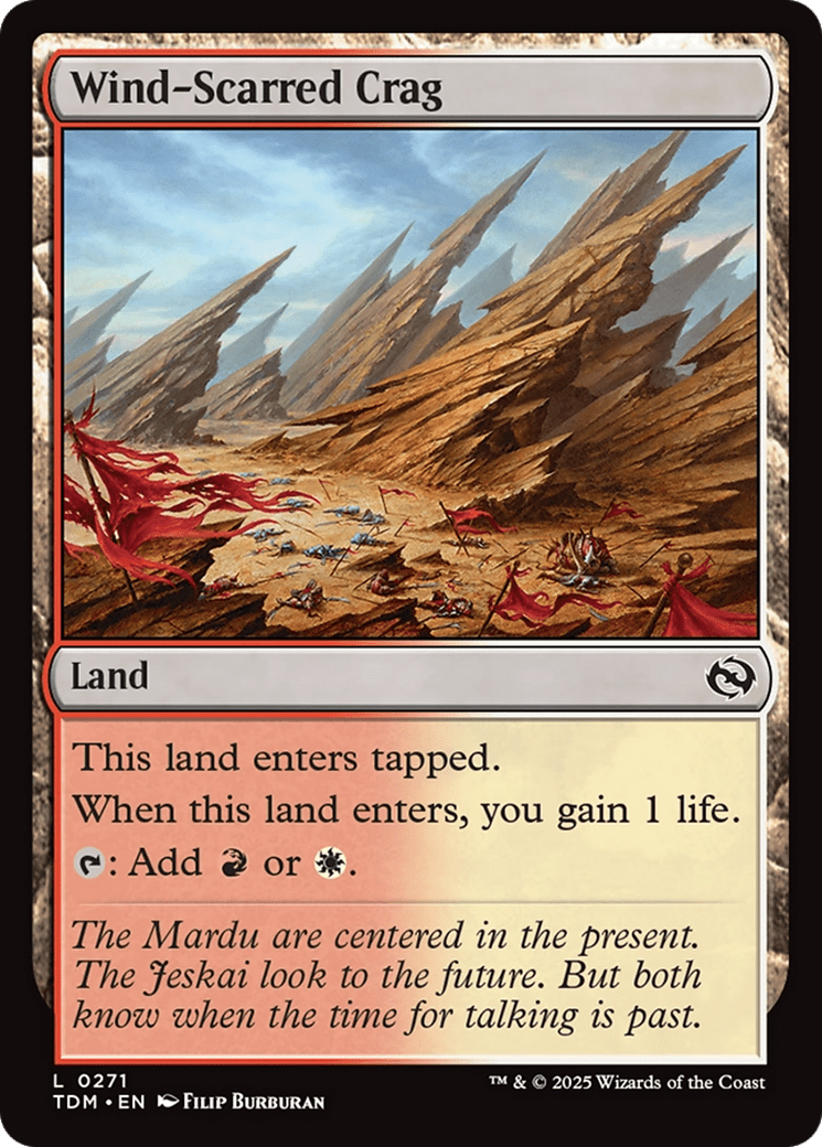 Wind-Scarred Crag (271) [Tarkir: Dragonstorm]  Foil