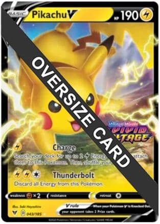 Pikachu V (Vivid Voltage Stamped) 43/185 - Jumbo Cards Holofoil