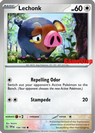Lechonk (GameStop Promo) 154/198 - Miscellaneous Cards & Products Reverse Holofoil