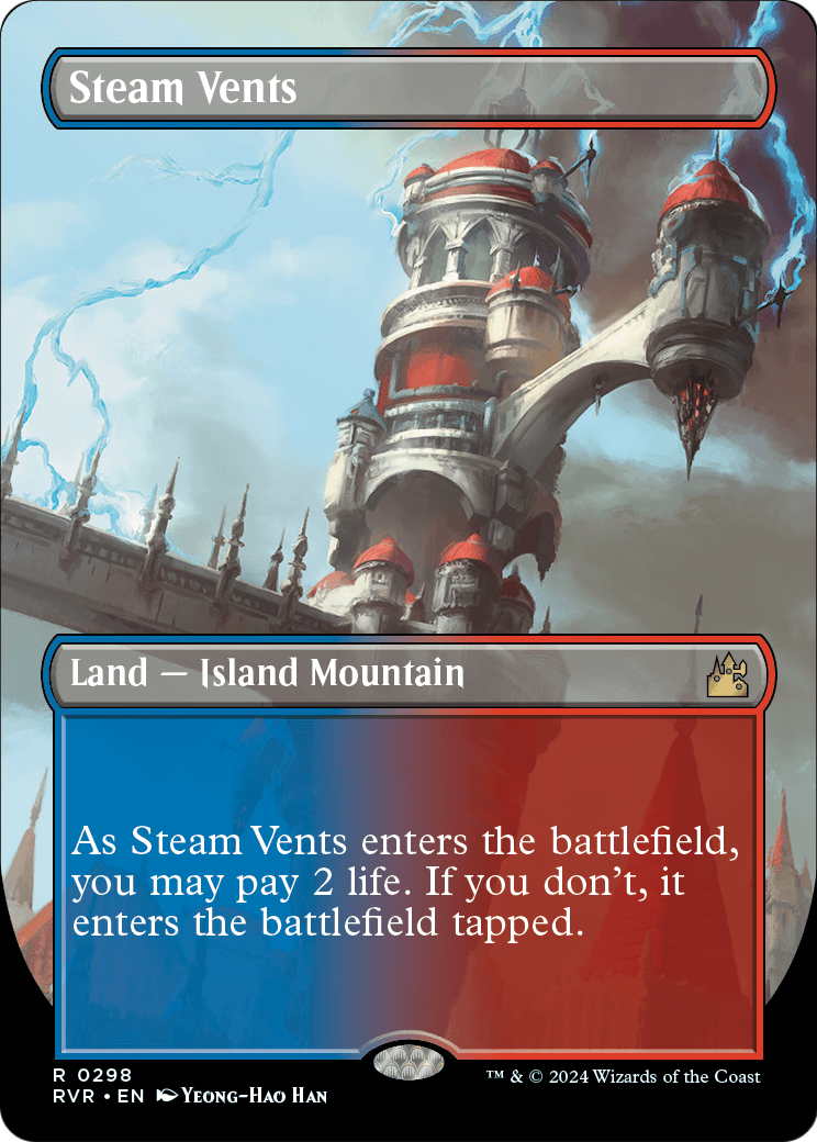Steam Vents (Borderless) [Ravnica Remastered] Foil