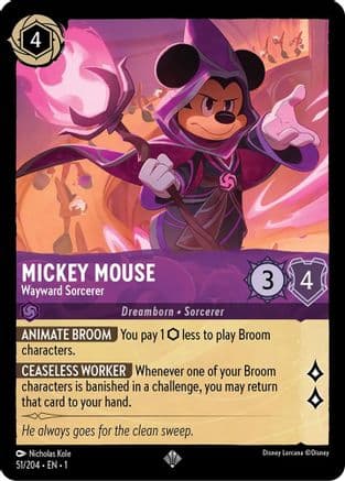 Mickey Mouse - Wayward Sorcerer (51/204) [The First Chapter] Cold Foil