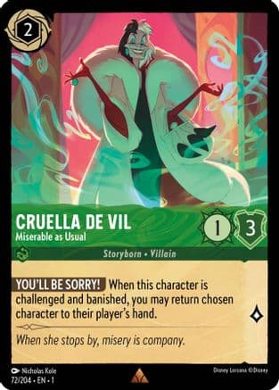Cruella de Vil - Miserable as Usual (72/204) [The First Chapter] Cold Foil