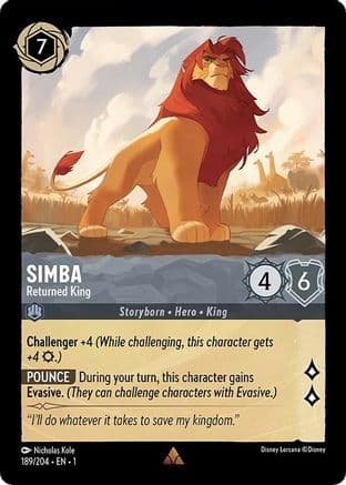 Simba - Returned King (189/204) [The First Chapter] Cold Foil