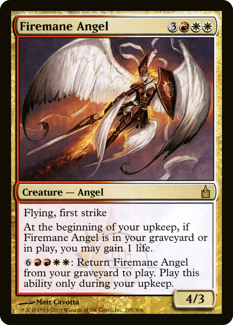 Firemane Angel [Ravnica: City of Guilds] Foil