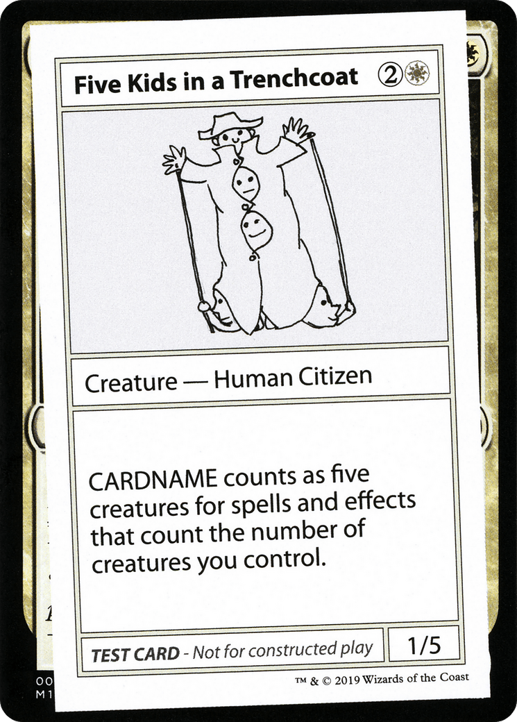 Five Kids in a Trenchcoat (2021 Edition) [Mystery Booster Playtest Cards]