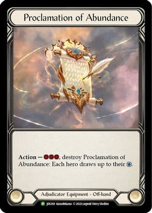 Proclamation of Abundance - JDG010 (JDG010) - Flesh and Blood: Promo Cards