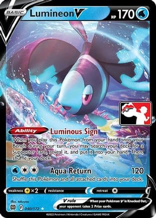 Lumineon V 40/172 - Prize Pack Series Cards Holofoil