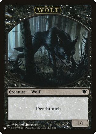Wolf // Cat Double-Sided Token |  (6 // 11) [The List Reprints]