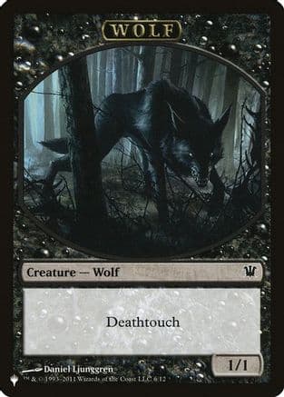 Wolf // Cat Double-Sided Token |  (6 // 11) [The List Reprints]