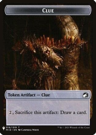 Clue // Golem Double-sided Token |  (16 // 26) [The List Reprints]