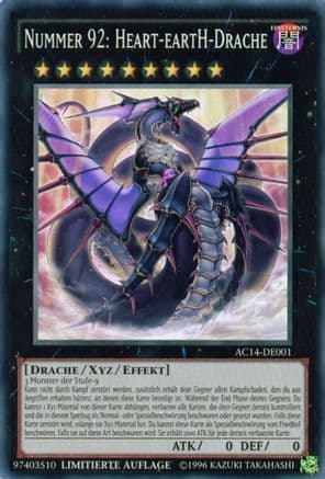 Number 92: Heart-eartH Dragon (German) - "Nummer 92: Heart-eartH-Drache" (AC14-DE001) - Advent Calendar 2014 (Adventskalender ZEXAL-Edition) Limited