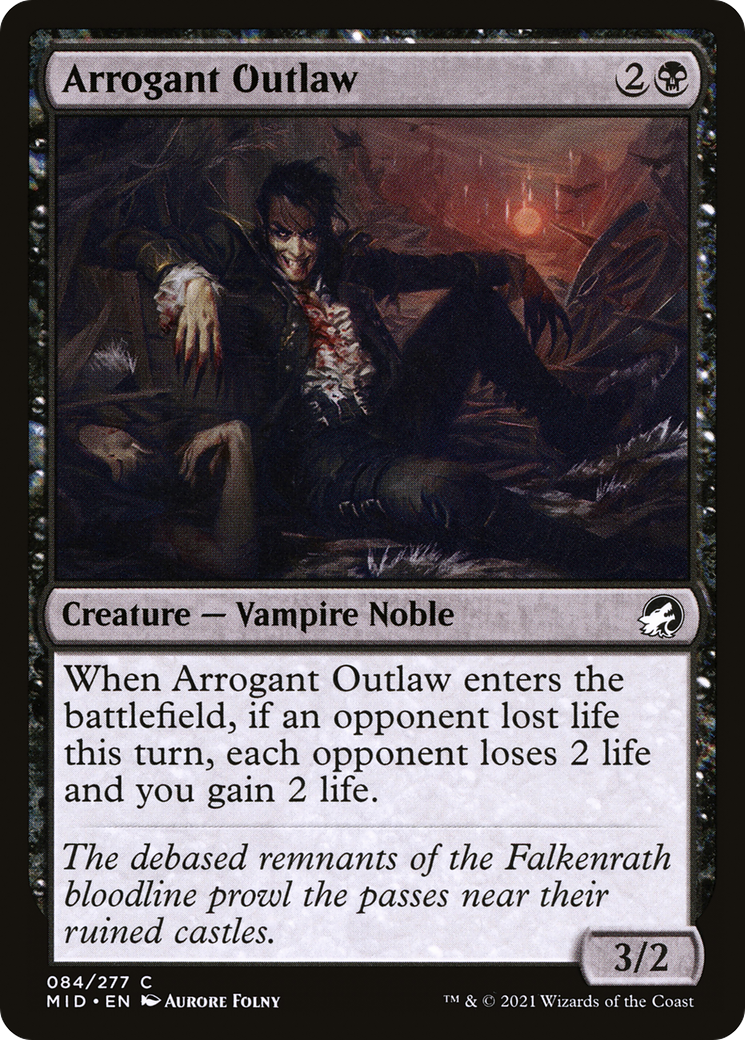 Arrogant Outlaw [Innistrad: Midnight Hunt] Foil