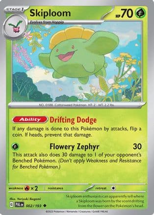 Skiploom 002- SV02 Paldea Evolved Reverse Holofoil